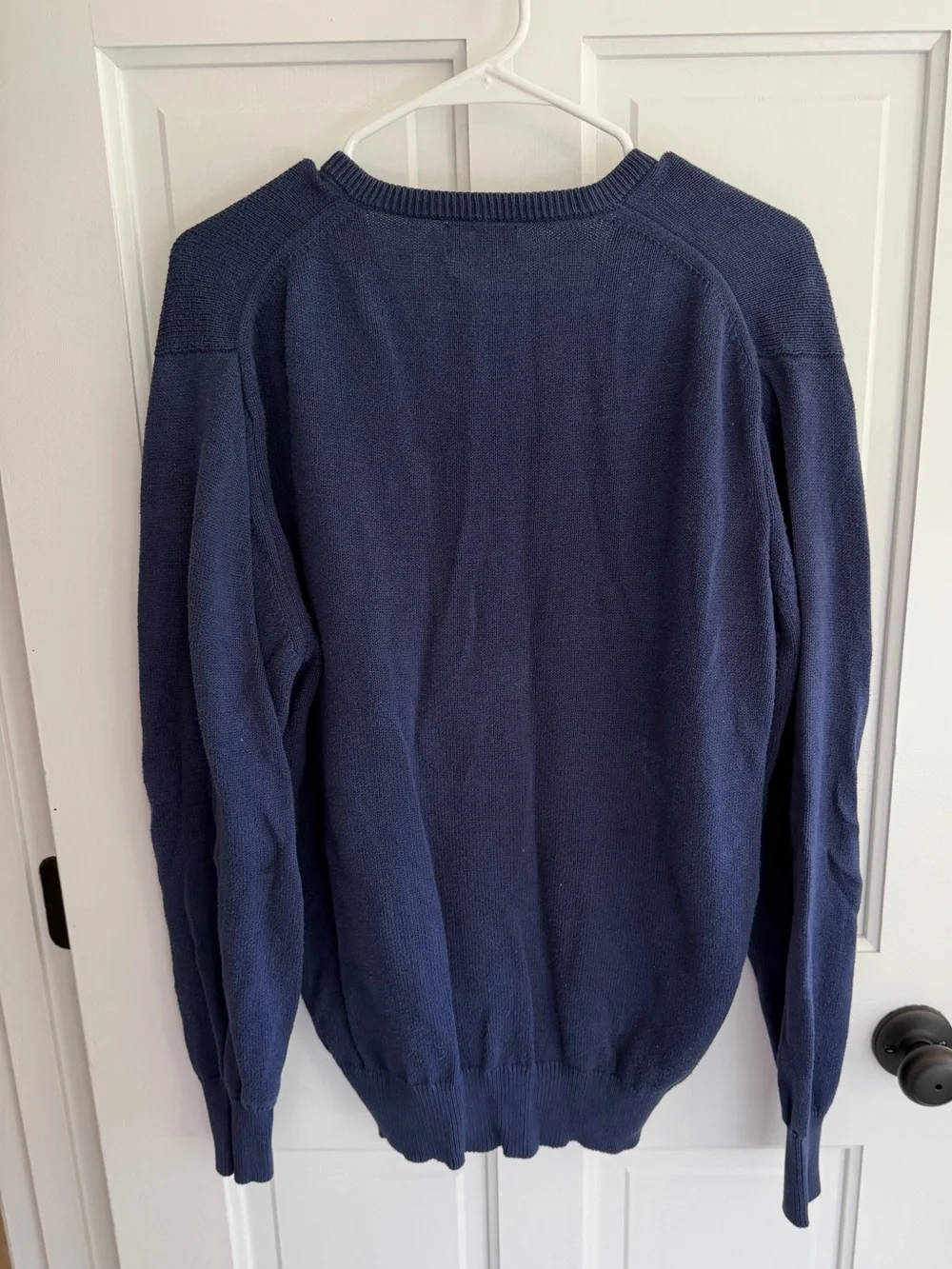 Vintage Brooks Brothers Sea Island Cotton Navy V-Neck Sweater USA Men’s 42
